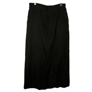 Y2K Gap Maxi Skirt Womens 12 Heathered Gray Black Office Siren Career Goth